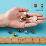 60pcs Dog Paw Print Spacer Beads Large Hole Metal Beads for Jewelry Making DIY
