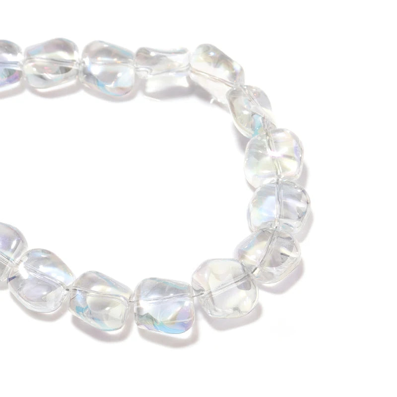 60pcs Colored Electroplating Glass Beads for Jewelry DIY