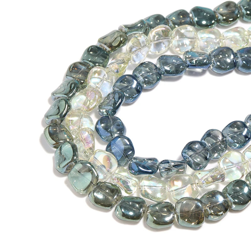 60pcs Colored Electroplating Glass Beads for Jewelry DIY