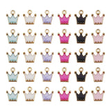 60pcs Crown Enamel Charms Mix Pendants for DIY Jewelry Making