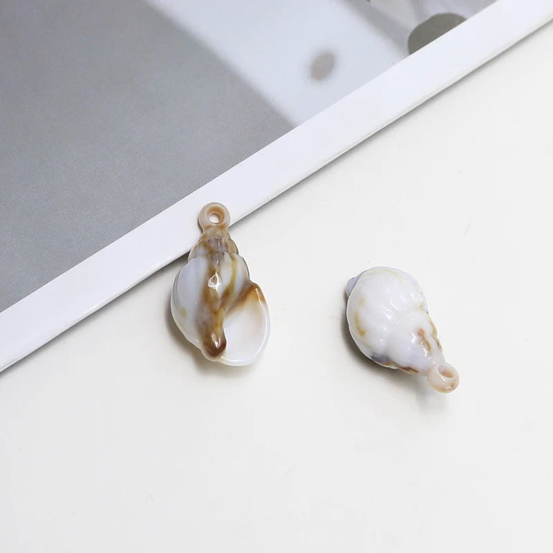 60pcs Holiday Beach Side Small Shell Charm Conch Pendant DIY Jewelry Accessories