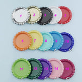 60pcs Mixed 12 Colors Beer Caps with Clear Epoxy