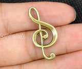 60pcs Musical Note Charms Bronze Treble Clef Pendant