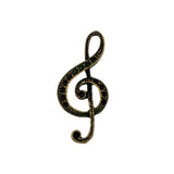 60pcs Musical Note Charms Bronze Treble Clef Pendant