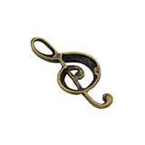 60pcs Musical Note Charms Bronze Treble Clef Pendant