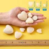 60pcs Natural Wood Beads Love Heart Wooden Spacer Charm Beads for Jewelry Making