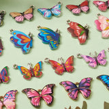 60pcs Butterfly Enamel Charms Mixed for DIY Jewelry Making