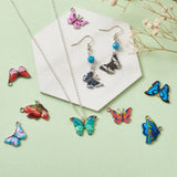 60pcs Butterfly Enamel Charms Mixed for DIY Jewelry Making