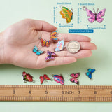 60pcs Butterfly Enamel Charms Mixed for DIY Jewelry Making