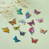 60pcs Butterfly Enamel Charms Mixed for DIY Jewelry Making