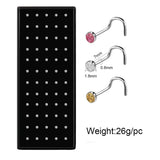 60pcs Labret Stainless Steel Nose Piercing Ring Body Jewelry