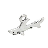 60pcs 3D Shark Charms Antique Tibetan Silver Shark Charm Pendants