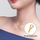 60pcs Stainless Steel Pearl Screw Eye Pin Bail Peg Pendants for Beads Earrings