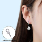 60pcs Stainless Steel Eye Pin Pearl Bail Peg for Jewelry Making