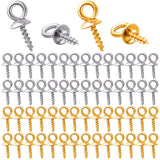 60pcs Stainless Steel Eye Pin Pearl Bail Peg for Jewelry Making