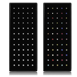 60pcs Stainless Steel Stud Nose Rings Set for Men Women Needles Cartilage Septum