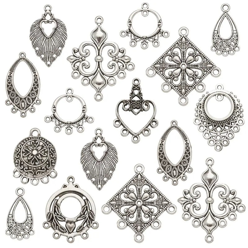 60pcs Tibetan Silver Alloy Chandelier Links Charm for Jewelry Making