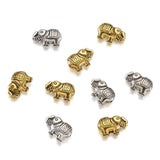 60pcs Tibetan Style Elephant Charms Spacer Beads Antique for DIY Bracelet