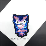 60pcs Reversible Patch Change Sequins Appliques for T-shirt Kids