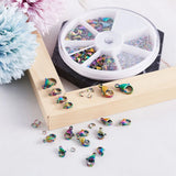 60pcs 304 Stainless Steel Lobster Claw Clasps Vacuum Plating Multi-color