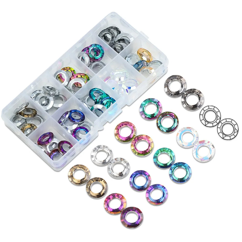 60pcs Large Hole Bead Spacer14mm Glass Round Beads for Jewelry DIY