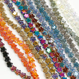 60pcs Five-Pointed Star Glass Crystal Beads DIY Necklace Jewelry Accessories