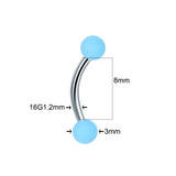 60pcs 16G Mixed Acrylic Ball Navel Eyebrow Lip Ring Body Jewelry Lot