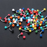 60pcs 16G Mixed Acrylic Ball Navel Eyebrow Lip Ring Body Jewelry Lot