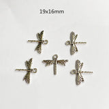60pcs Delicate Little Dragonfly DIY Earring Necklace Pendant Charms