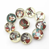 60pcs/lot Zodiac Ginger Snap Buttons for 18mm DIY Snap Bracelet Jewelry