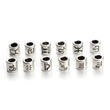 60pcs Antique Silver Zodiac Charm Beads Spacer Beads DIY Jewelry Making F3061