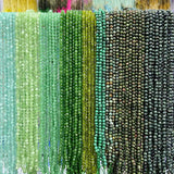 60pcs 6mm Faceted Green Stone Bead Malachite Jaspers Jades Cat Eye Gems Beads