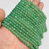 60pcs 6mm Faceted Green Stone Bead Malachite Jaspers Jades Cat Eye Gems Beads