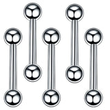60pcs Stainless Steel Body Piercing Jewelry Mix Styles Tongue Eyebrow Belly Nose