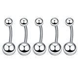 60pcs Stainless Steel Body Piercing Jewelry Mix Styles Tongue Eyebrow Belly Nose