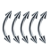 60pcs Stainless Steel Body Piercing Jewelry Mix Styles Tongue Eyebrow Belly Nose