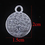 60pcs Tree of Life Charms Small Size DIY Bracelet Necklace