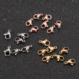 60pcs Rose Stainless Steel Lobster Clasps for DIY Jewelry Making