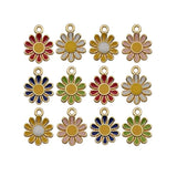 60pcs Small Daisy Flower Charm Pendant for DIY Jewelry Making