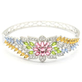Big Tourmaline Citrine Peridot Bracelet 925 Silver