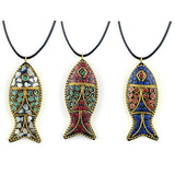 Nepal Fish Pendant Ethnic Style Necklace Sweater Chain Accessories