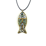 Nepal Fish Pendant Ethnic Style Necklace Sweater Chain Accessories