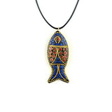 Nepal Fish Pendant Ethnic Style Necklace Sweater Chain Accessories