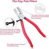 61 Pcs Key Fob Hardware Set with Pliers Leather Tassels for Wristlet