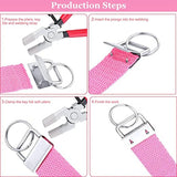61 Pcs Key Fob Hardware Set with Pliers Leather Tassels for Key Chain Making