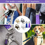 61 Pcs Key Fob Hardware Set with Pliers Leather Tassels for Key Chain Making