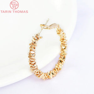 2PCS 30MM Brass Earrings Hoop DIY Jewelry Findings
