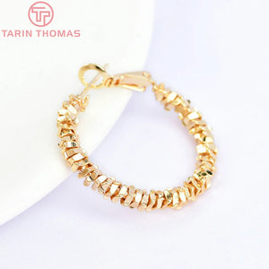 2PCS 30MM Brass Earrings Hoop DIY Jewelry Findings