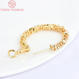 2PCS 30MM Brass Earrings Hoop DIY Jewelry Findings