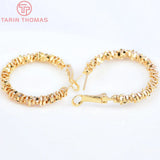 2PCS 30MM Brass Earrings Hoop DIY Jewelry Findings